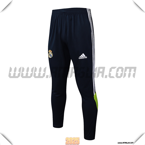 Pantaloni Da Allenamento Real Madrid Blu/Bianco/Verde 2025 2026 -02