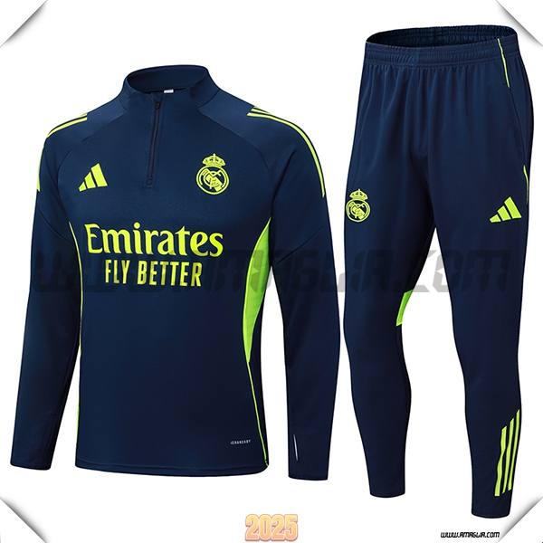 Tuta Calcio Real Madrid Blu/Verde 2025 2026 -02