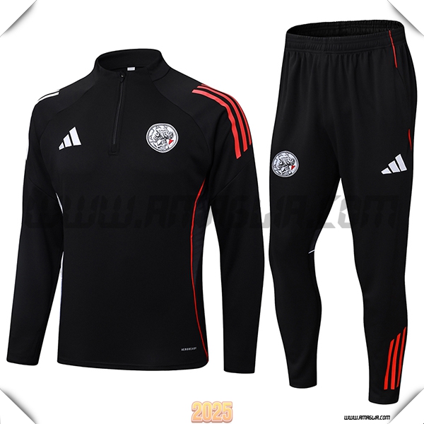 Tuta Calcio Ajax Nero/Rosso 2025 2026