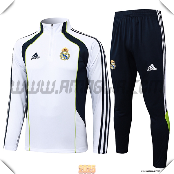 Tuta Calcio Real Madrid Bianco/Nero/Verde 2025 2026