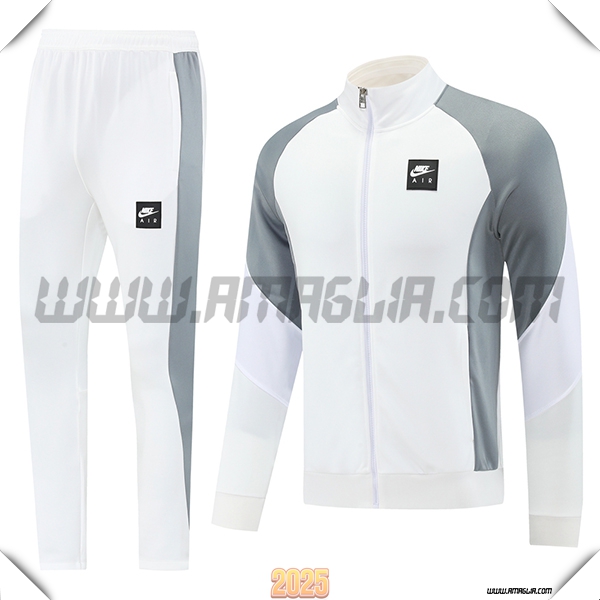 Tuta Calcio Giacca Nike Bianco/Grigio 2025 2026