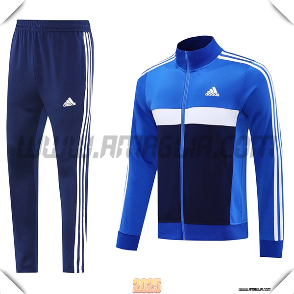 Tuta Calcio Giacca Adidas Blu/Bianco 2025 2026