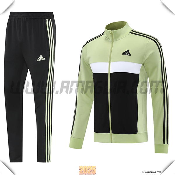 Tuta Calcio Giacca Adidas Verde/Nero/Bianco 2025 2026