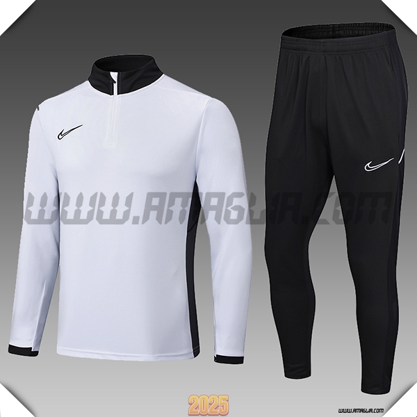 Tuta Calcio Nike Bambino Bianco/Nero 2025 2026