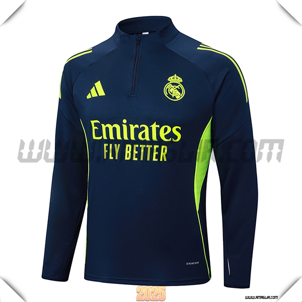 Felpa Allenamento Real Madrid Blu/Verde 2025 2026 -02