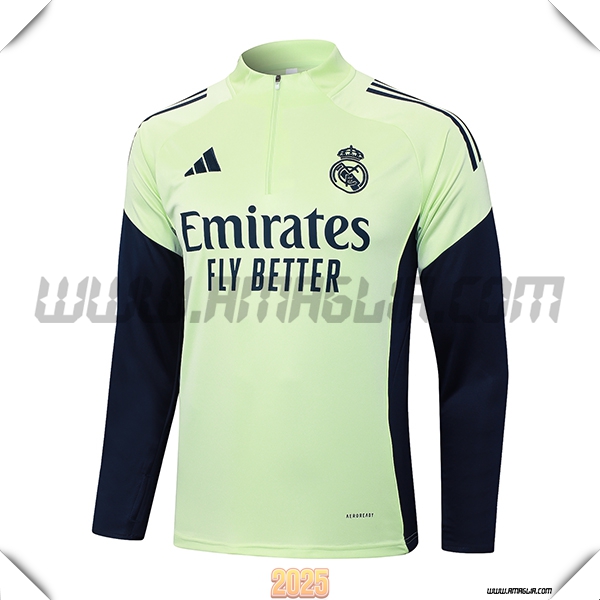 Felpa Allenamento Real Madrid Verde/Blu 2025 2026