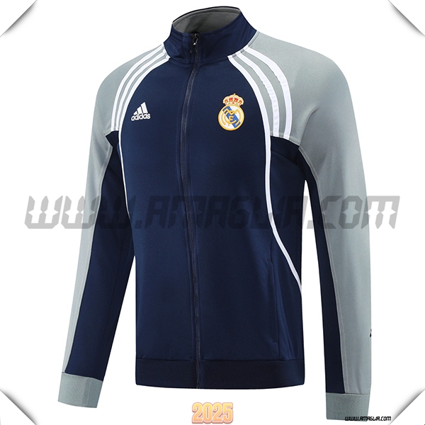 Giacca Calcio Real Madrid Blu/Grigio/Bianco 2025 2026