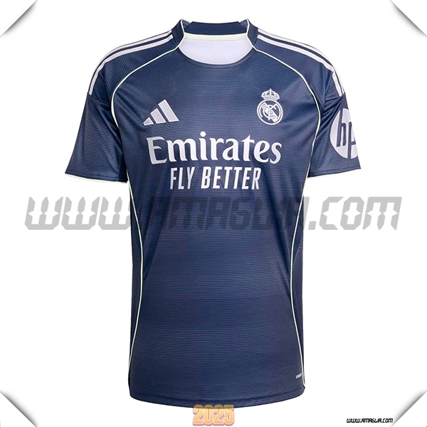 Nuovo Maglia da Real Madrid Seconda 2025 2026 Blu Marina