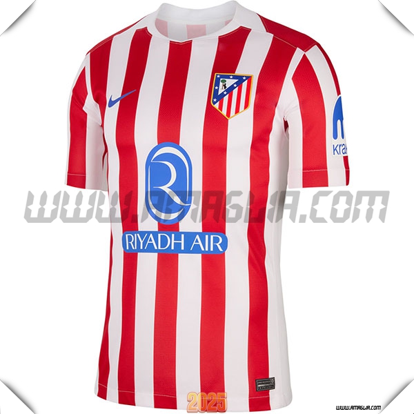 Nuovo Maglia da Atletico Madrid Prima 2025 2026 Rosso/Bianco