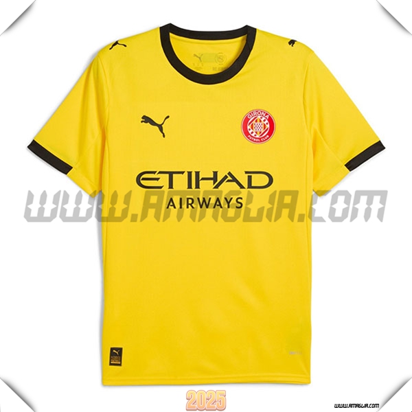 Nuovo Maglia da Girona Seconda 2025 2026 AMARILLO