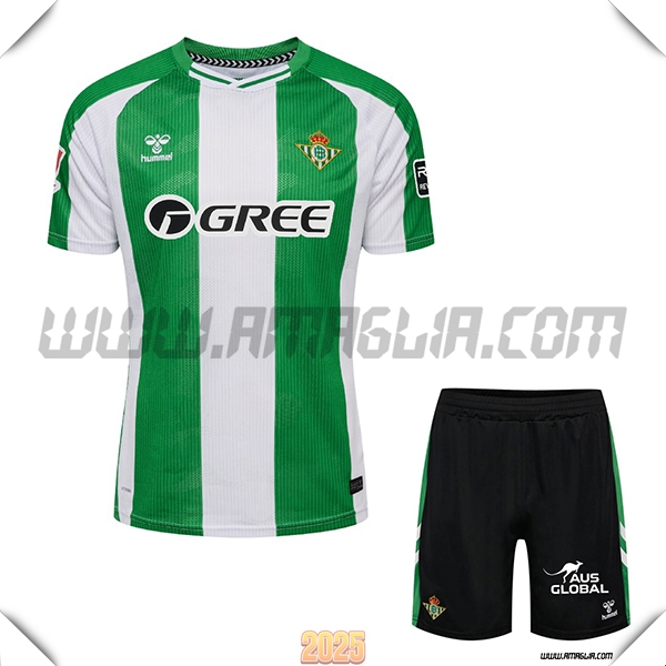 Nuovo Maglia da Real Betis Bambino Prima Verde/Bianco 2025 2026