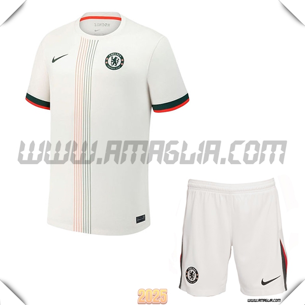 Nuovo Maglia da FC Chelsea Bambino Seconda Bianco 2025 2026