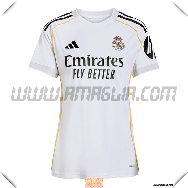 Nuovo Maglia da Real Madrid Donne Prima Bianco 2025 2026