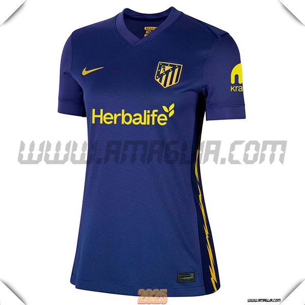 Nuovo Maglia da Atletico Madrid Donne Seconda Blu Marina 2025 2026