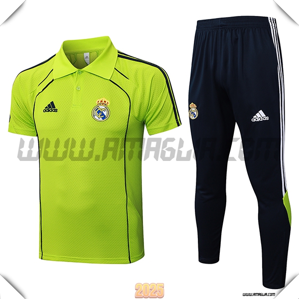 Kit Maglia Polo Real Madrid Verde/Nero 2025 2026