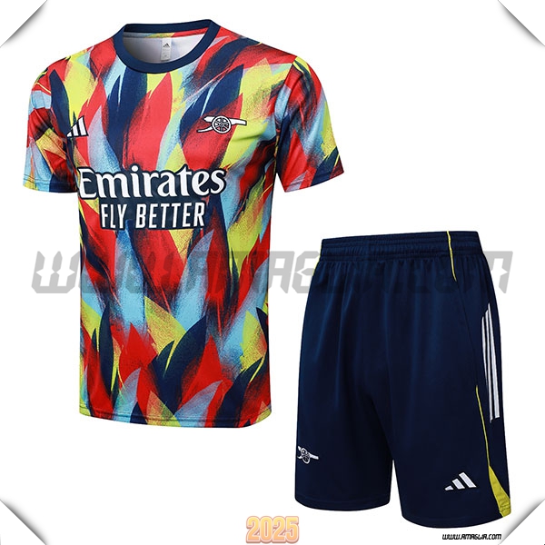 Kit Maglia Allenamento Arsenal Rosso/Blu/Giallo 2025 2026