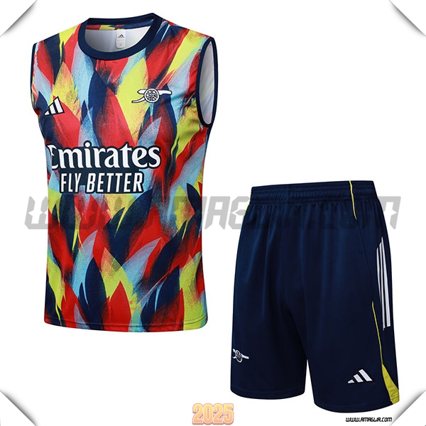 Kit Canotta Allenamentos Arsenal Rosso/Blu/Giallo 2025 2026