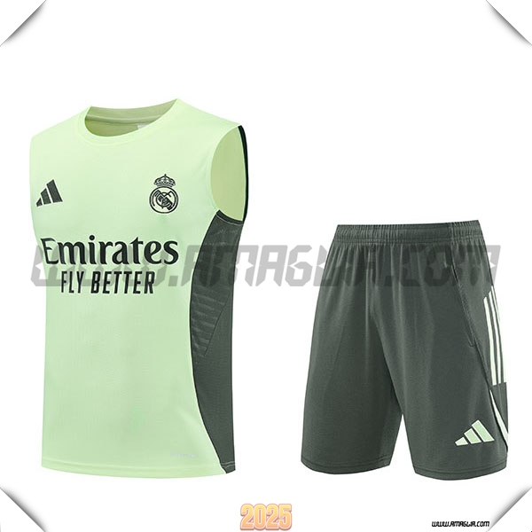 Kit Canotta Allenamentos Real Madrid Verde 2025 2026
