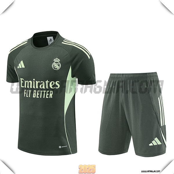 Kit Maglia Allenamento Real Madrid Verde 2025 2026