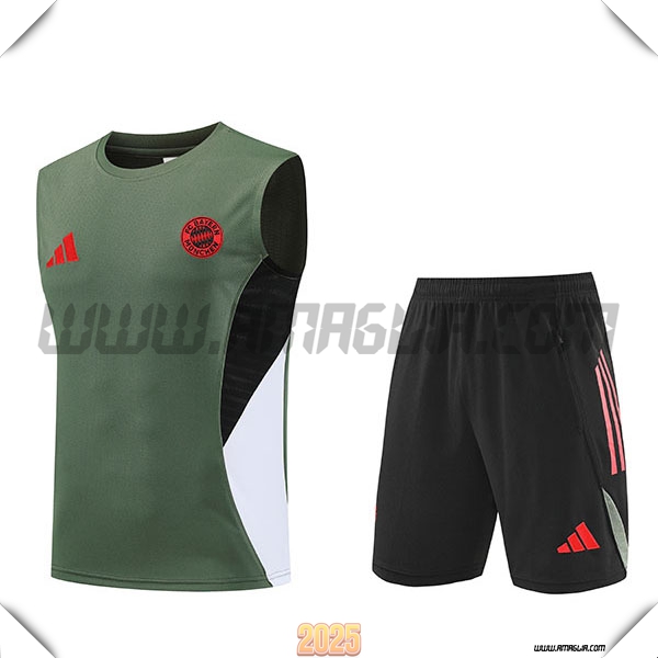 Kit Canotta Allenamentos Bayern Monaco Verde/Rosso/Nero/Bianco 2025 2026