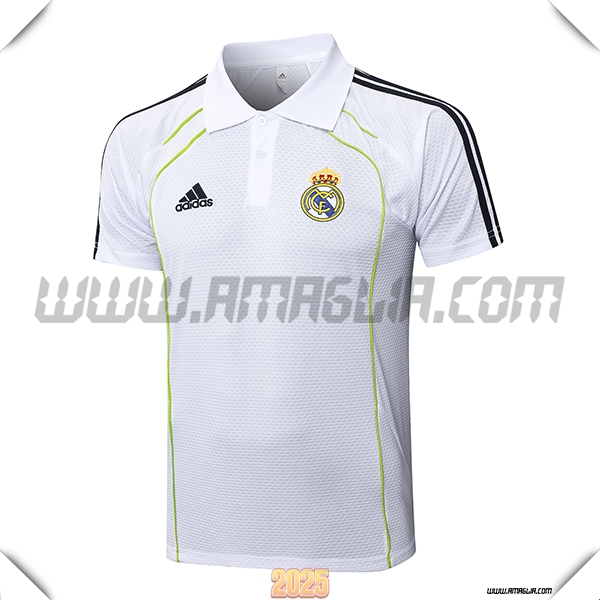 Maglia Polo Real Madrid Bianco/Verde 2025 2026