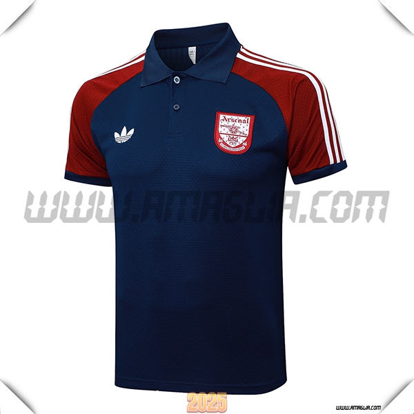 Maglia Polo Arsenal Blu/Rosso/Bianco 2025 2026