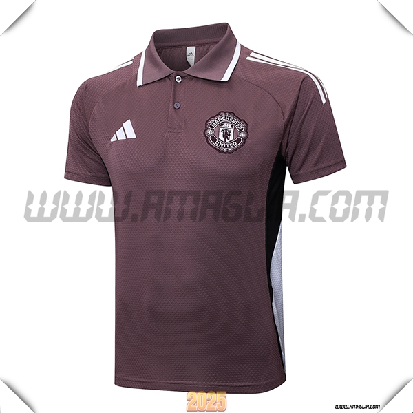 Maglia Polo Manchester United viola/Nero/Bianco 2025 2026