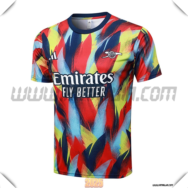 T Shirt Allenamento Arsenal Rosso/Blu/Giallo 2025 2026