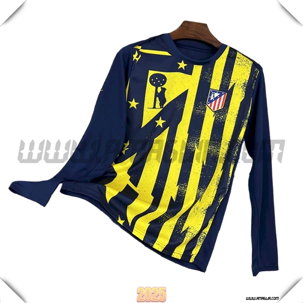 Training Manica Lunga Atletico Madrid Blu/Giallo 2025 2026