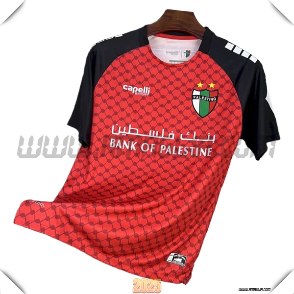 T Shirt Allenamento Palestinese Rosso/Nero 2025 2026