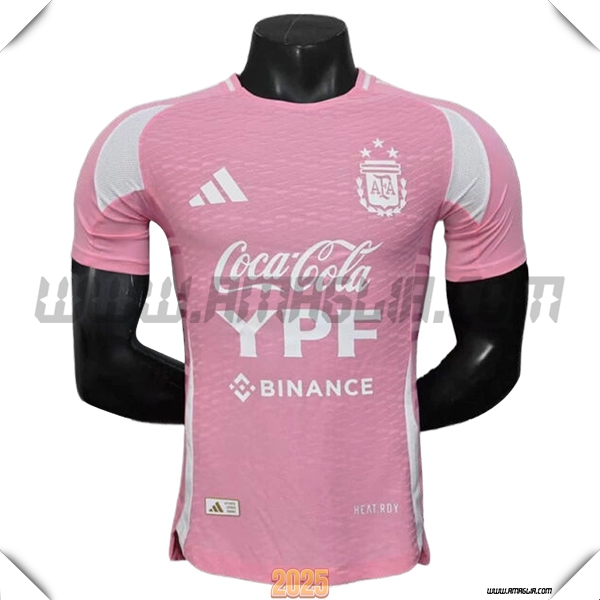 T Shirt Allenamento Argentina Rosa/Bianco 2025 2026