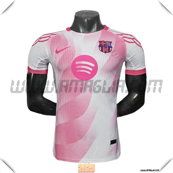 T Shirt Allenamento FC Barcellona Rosa/Bianco 2025 2026