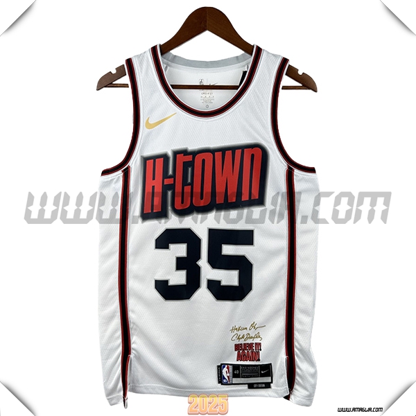 Maglia Houston Rockets (DURANT #35) 2025/26 Bianco/Rosso/Nero