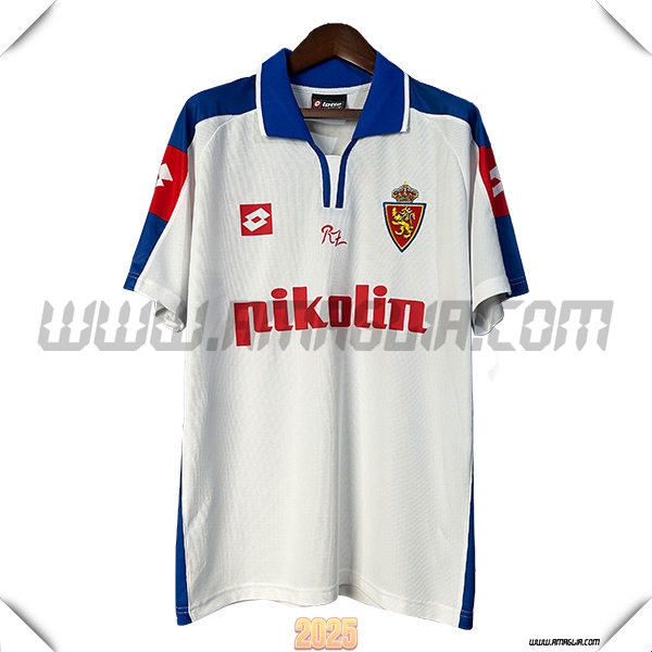 Prima Maglia Retro Real Zaragoza 2004 Bianco