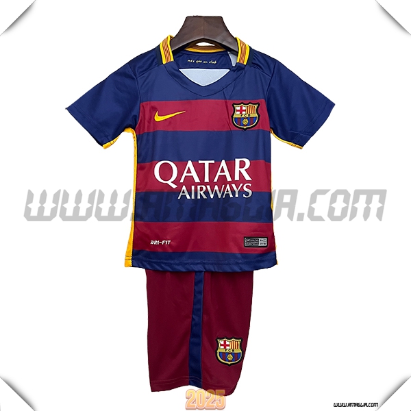 Prima Maglia Retro FC Barcellona 2015/2016 Blu/Rosso