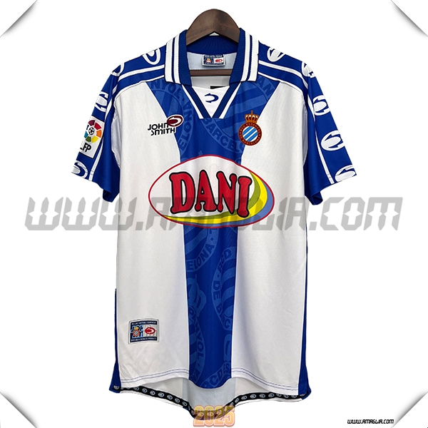 Prima Maglia Retro RCD Espanyol 1999/2000 Bianco/Blu