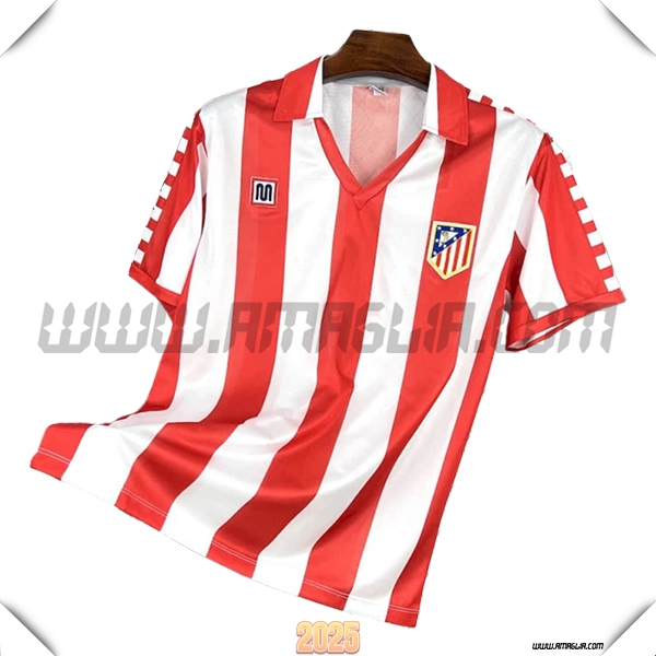 Prima Maglia Retro Atletico Madrid 1982/1983 Rosso/Bianco