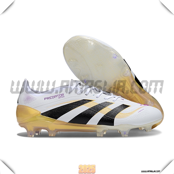 Adidas Scarpe Da Calcio 25 Predator Elite FG Bianco/Nero/Giallo