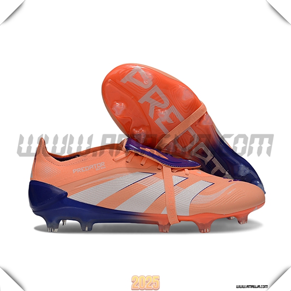 Adidas Scarpe Da Calcio 25 Predator Elite Tongue FG Arancia/Bianco/viola