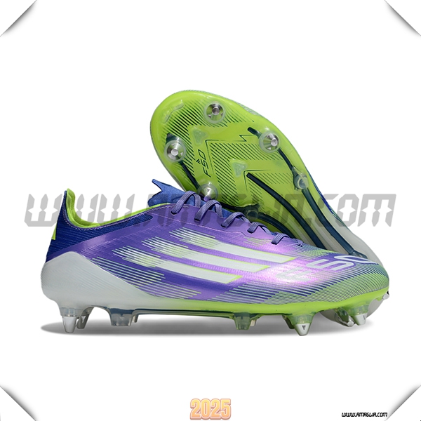 Adidas Scarpe Da Calcio F50 ELITE SG viola/Verde/Bianco -02