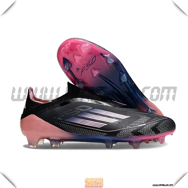Adidas Scarpe Da Calcio F50 Elite Laceless FG Nero/viola/Rosa