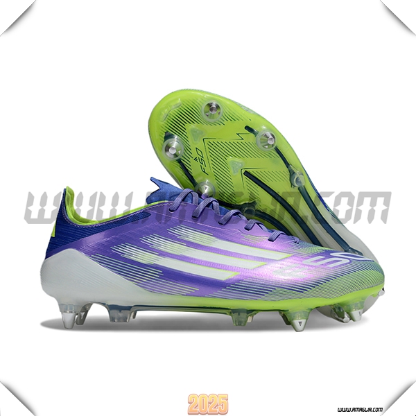 Adidas Scarpe Da Calcio F50 ELITE SG viola/Verde/Bianco -03