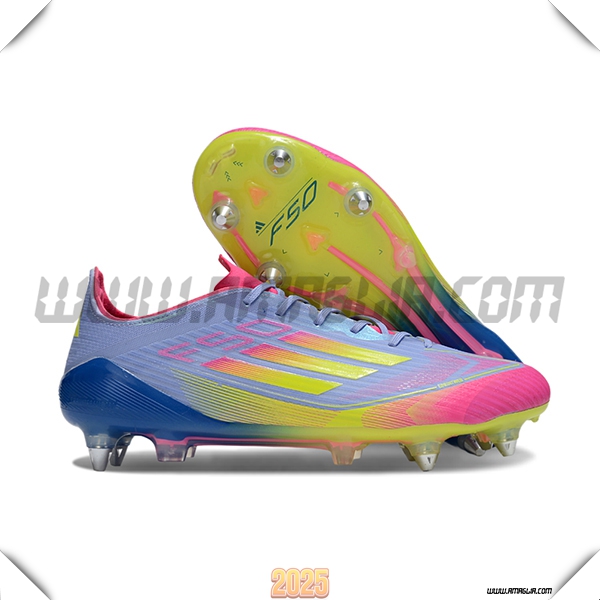 Adidas Scarpe Da Calcio F50 ELITE SG viola/Verde/Rosa -02