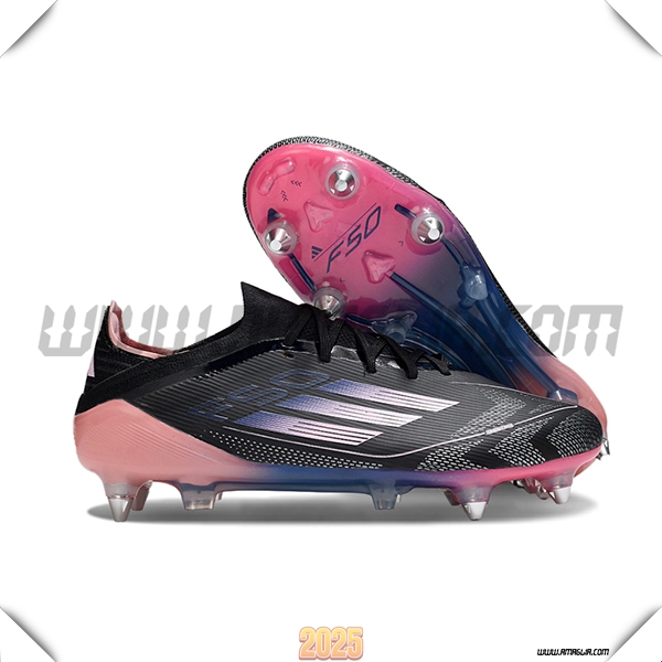 Adidas Scarpe Da Calcio F50 Elite SG Nero/viola/Rosa -02
