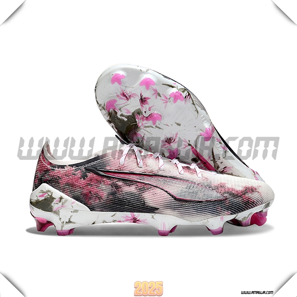 PUMA Scarpe Da Calcio ULTRA 5 ULTIMATE FG Bianco/Nero/Rosa