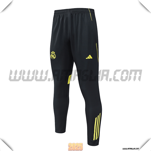 Pantaloni Da Allenamento Real Madrid Grigio/Giallo 2025 2026