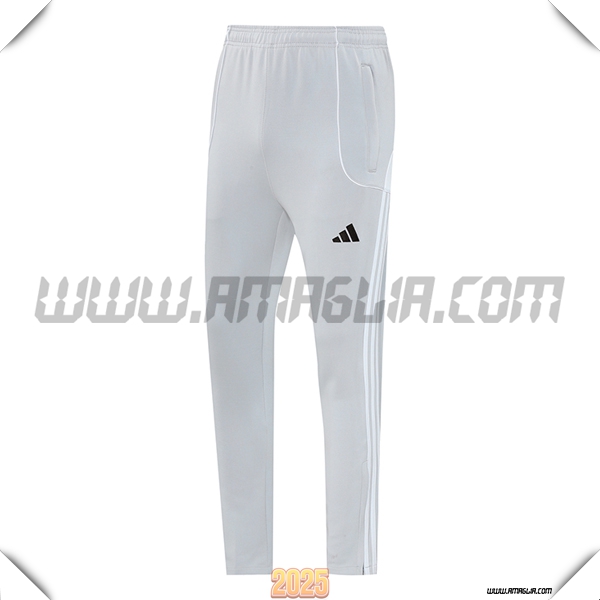 Pantaloni Da Allenamento Real Madrid Grigio/Bianco 2025 2026