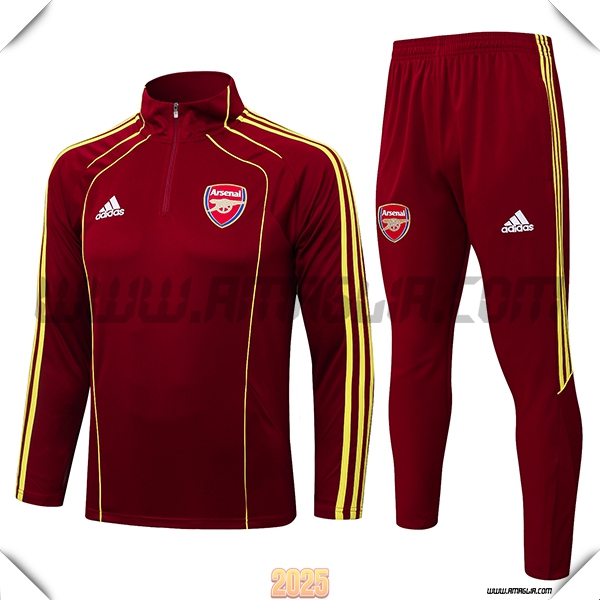 Tuta Calcio Arsenal Rosso/Giallo 2025 2026