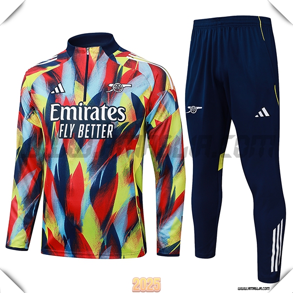 Tuta Calcio Arsenal Rosso/Blu/Giallo 2025 2026