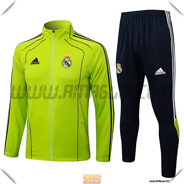 Tuta Calcio Giacca Real Madrid Verde/Nero 2025 2026
